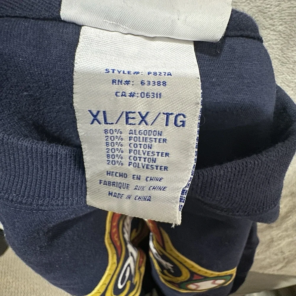 Miller Park Milwaukee VTG Puma‎ Sweatshirt XL Navy Blue Wisconsin Crewneck Logo